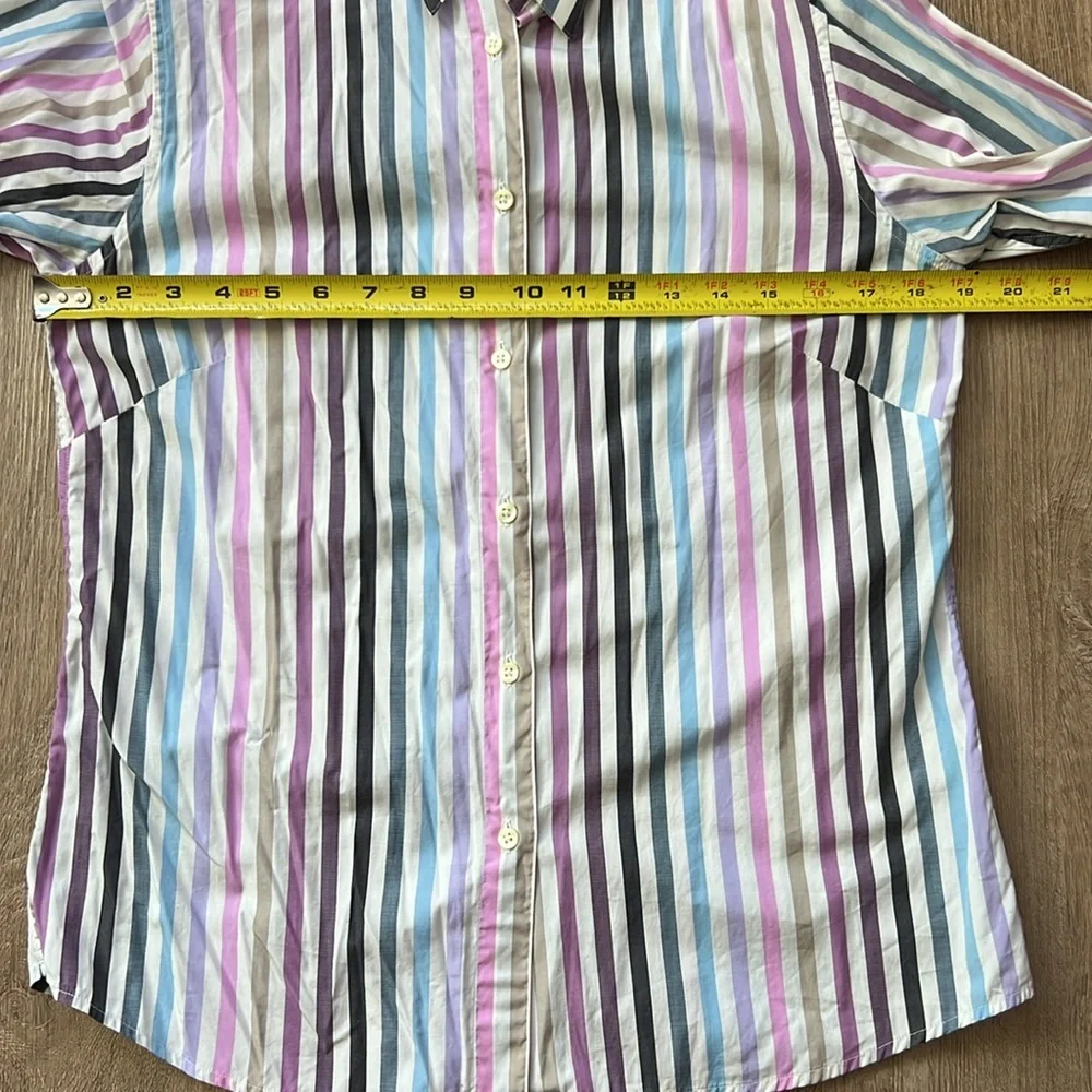 Thomas Pink Women’s Long Sleeve Striped Multicolor Button Down Top Size: 8 - Picture 15 of 17
